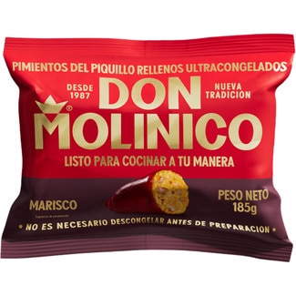 DON MOLINICO pimientos del piquillo rellenos de marisco 4 unidades bolsa 185 g