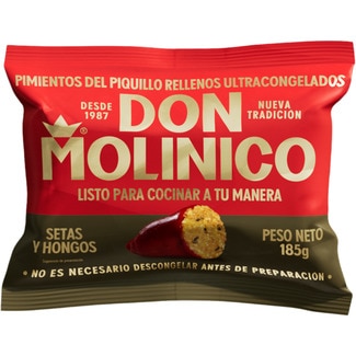 DON MOLINICO pimientos del piquillo rellenas de setas y hongos 4 unidades bolsa 185 g