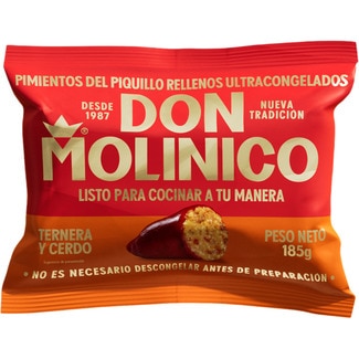 DON MOLINICO pimientos del piquillo rellenos de carne 4 unidades bolsa 185 g