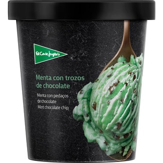 EL CORTE INGLES Pfefferminzeis mit Schokostückchen Becher 500 ml