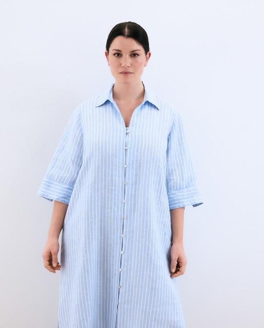 Couchel - Vestido midi liso de mujer.