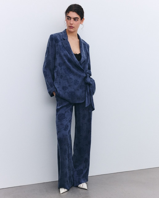 Tintoretto - Pantalón traje jacquard de mujer.