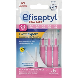 EFISEPTYL cepillo interdental Clean Expert 0.6 mm flexible a 90º blister 6 units