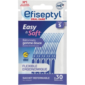 EFISEPTYL cepillo interdental Easy & Soft talla S flexible y ergonómico blister 30 units