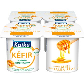 Kaiku Kéfir Mel com Geleia Real Pack 4 unidades embalagem 125 g