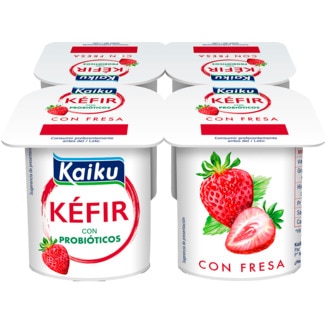Kaiku Kéfir Morango Pack 4 unidades embalagem 125 g