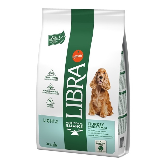 Pienso para perros adultos Libra Light pavo y cereales integrales