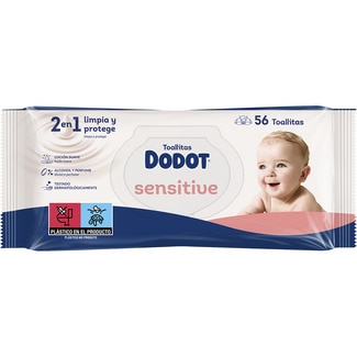DODOT Babypflegetücher Sensitive parfümfrei Behälter 54 Einheiten