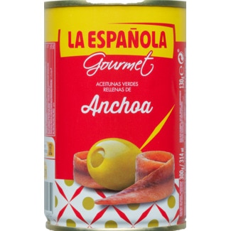 La Española Azeitonas Verdes Recheadas de Anchovas lata 314 g