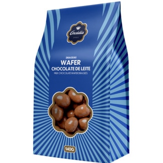 Arcadia Amêndoas de Chocolate de Leite embalagem 140 g