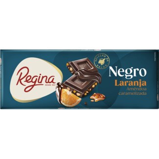 Regina Chocolate Negro Laranja e Amêndoas tablete 170 g