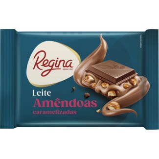 Regina Chocolate de Leite e Amêndoas tablete 150 g