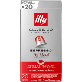 ILLY Classico café espresso 100% arábica estuche 20 cápsulas compatibles con máquinas Nespresso