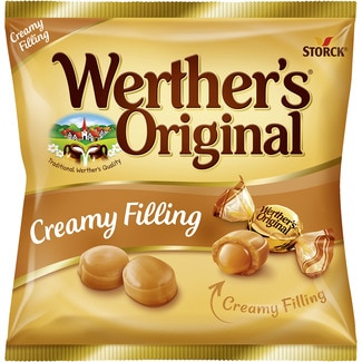 WERTHER'S ORIGINAL caramelos blandos rellenos de suave crema de caramelo bolsa 135 g