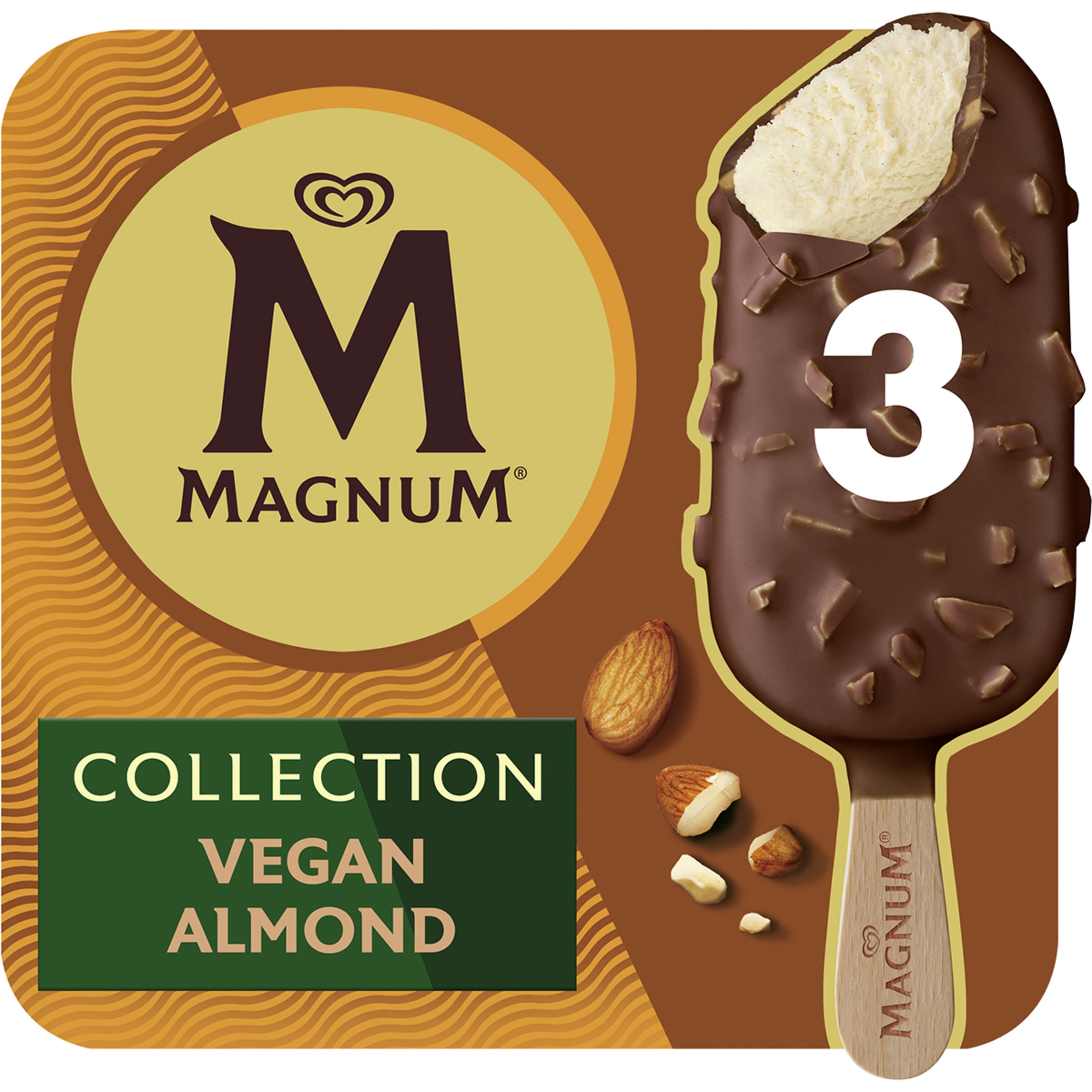 Colletion helado chocolate y almendras vegano 23 unidades