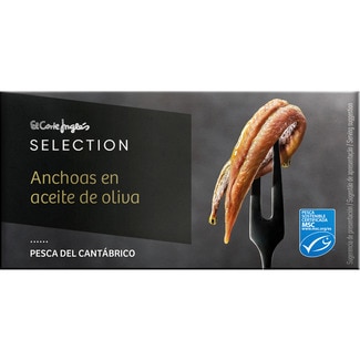 EL CORTE INGLES SELECTION Bio-Anchovifilets aus dem Kantabrischen Meer in Olivenöl Dose 29 g netto Abtropfgewicht