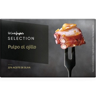 EL CORTE INGLES SELECTION pulpo al ajillo lata 72 g neto escurrido
