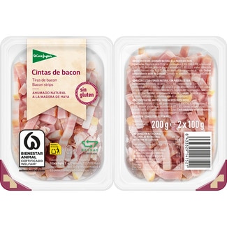 EL CORTE INGLES Baconscheiben glutenfrei 2er-Pack Verpackungen 100 g