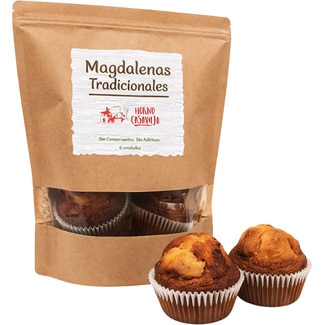 Magdalenas tradicionales 6 unidades envase 380 g - Horno Casavieja
