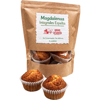 Magdalena integral de espelta 6 unidades envase 380 g - Horno Casavieja