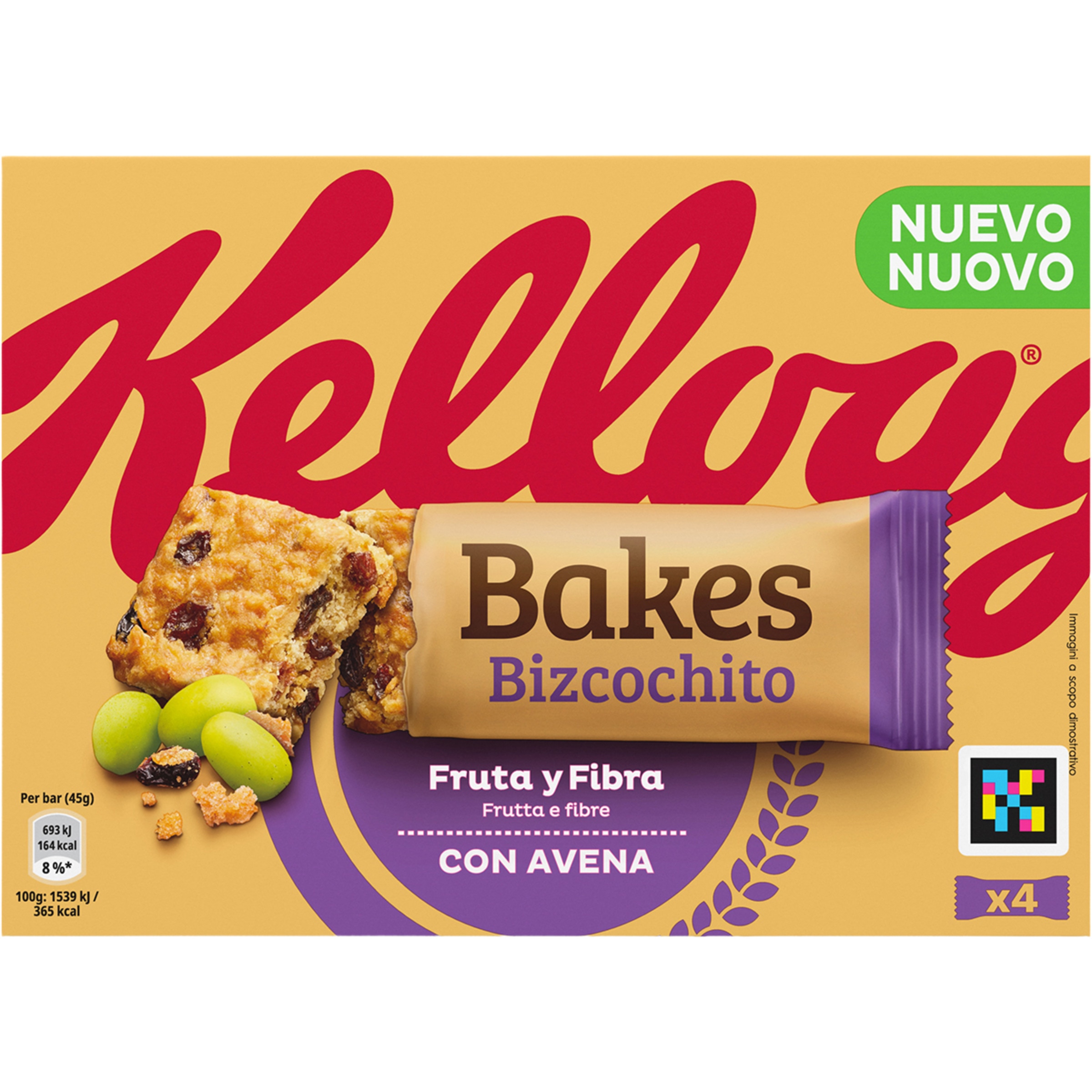 bizcochito de avena y pasas 4 unidades envasadas individualmente