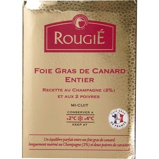 Rougié Foie Gras de Pato com Pimenta e Champanhe unidade 180 g