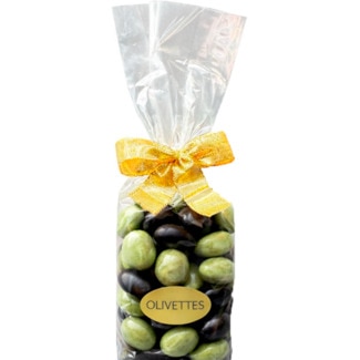 Reynaud Olivettes Amêndoas de Chocolate Negro e Branco embalagem 100 g