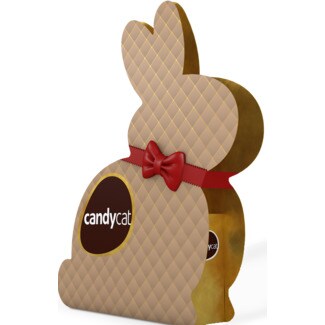 Candycat Coelho de Chocolate Ouro com Ovinhos embalagem 125 g