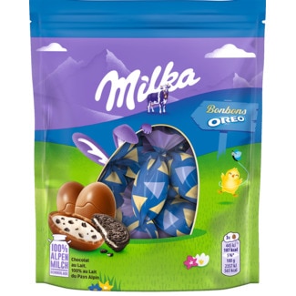 Milka Ovos de Chocolate Oreo embalagem 86 g