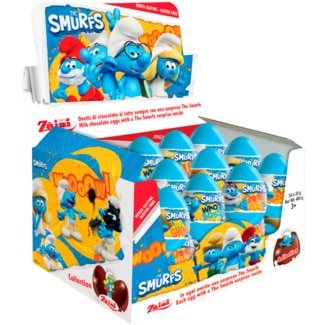 Zaini Ovo de Chocolate de Leite Smurfs 1 unidade embalagem 20 g