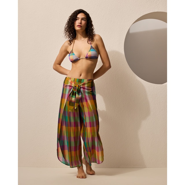 Énfasis - Pantalón de mujer largo vichy.