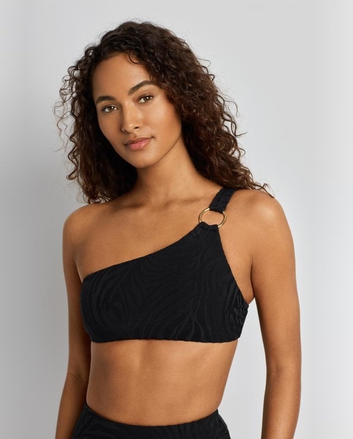 Lauren Ralph Lauren - Top de bikini de mujer asimétrico.