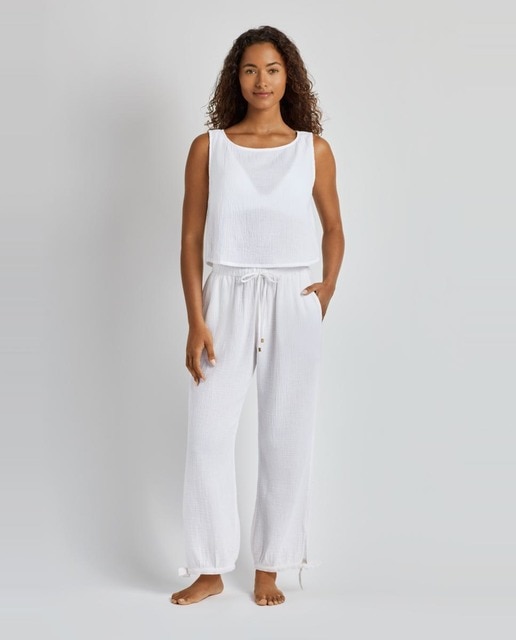 Lauren Ralph Lauren - Pantalón y top de mujer 100% algodón.