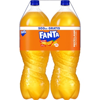 FANTA Orangenerfrischungsgetränk mit Kohlensäure, 2er-Pack Flaschen 2 l