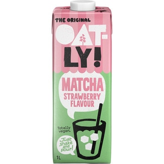 OATLY bebida de avena con Matcha sabor fresa vegana Karton 1 l