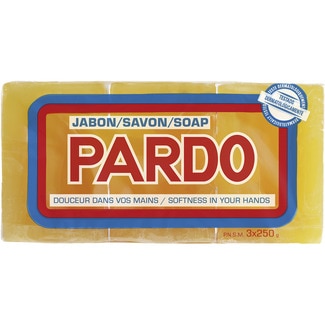 PARDO jabón para lavar a mano puro natural 3 pastilla 250 g