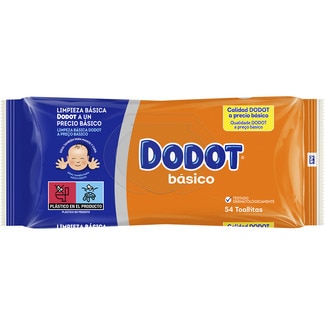 DODOT toallitas húmedas infantiles limpieza básica envase 54 unidades
