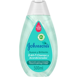 JOHNSON'S BABY champú y acondicionador para niños 2 en 1 Suave y Brillante frasco 500 ml