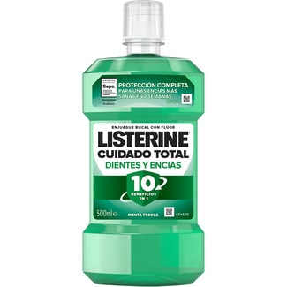 LISTERINE Mundwasser für Zähne und Zahnfleisch frischer Pfefferminzgeschmack Flacon 500 ml