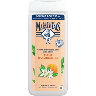 LE PETIT MARSEILLAIS feuchtigkeitsspendendes und nährendes Duschgel mit Bio-Orangenblüte Flasche 650 ml