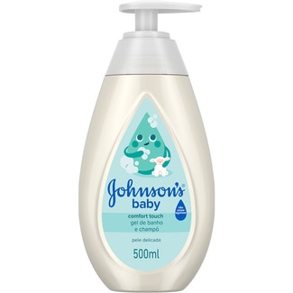 JOHNSON'S BABY Cotton Touch gel de baño infantil sin sulfatos ni colorantes dosificador 500 ml