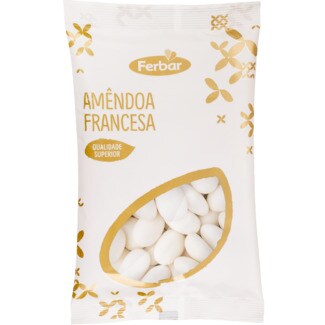 Ferbar Amêndoas Francesas Superior Brancas embalagem 250 g