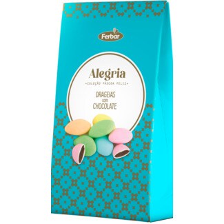 Ferbar Drageias com Recheio de Chocolate embalagem 225 g