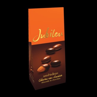 Jubileu Amêndoas Cobertas com Chocolate embalagem 150 g