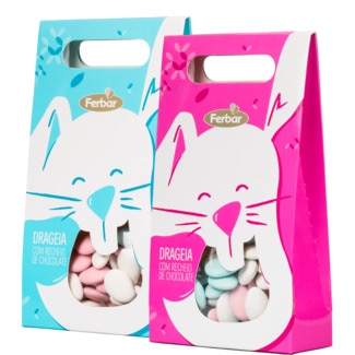 Ferbar Drageias com Recheio de Chocolate embalagem 175 g