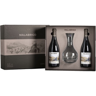 Estuche de decantador y 2 botellas de vino tinto 2022 Ribera del Duero botellas 75 cl - Malabrigo