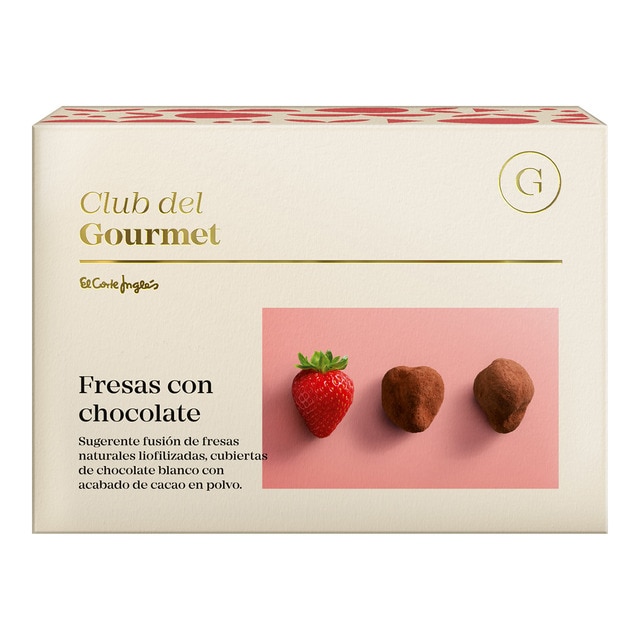 Besos de fresa cubiertos de chocolate sin gluten Club del Gourmet