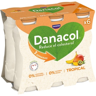 DANONE DANACOL Tropengeschmack 0 % Zuckerzusatz, glutenfrei, 6er-Pack Einheiten 100 g