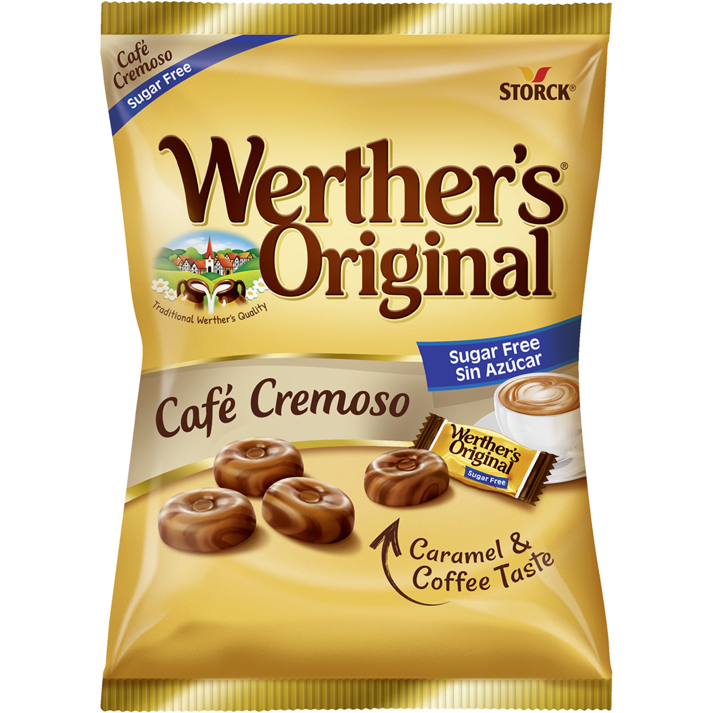 caramelos clásicos de crema café sin azúcar
