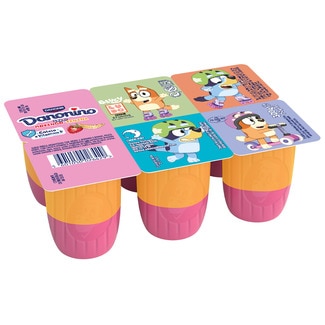 Danonino Petit Suisse de Morango e Banana Pack 6 embalagem 50 g